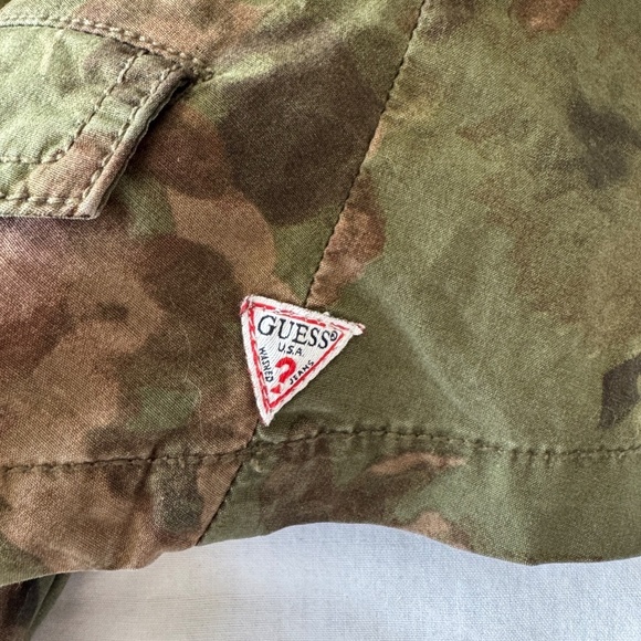 GUESS Women's Long Sleeve Army Floral Camo Lightweight‎ Jacket Green X-Small - Picture 13 of 14